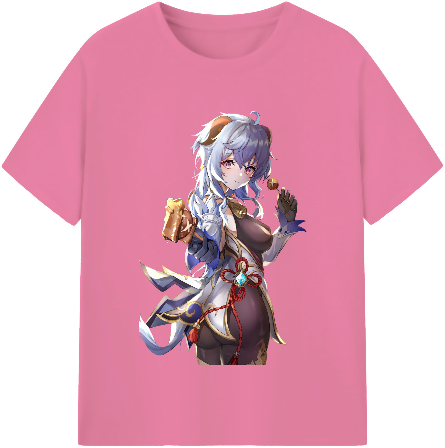 げんし神 甘雨 かんう genshin Ganyu 綿100％半袖Tシャツ（フロントプリント）